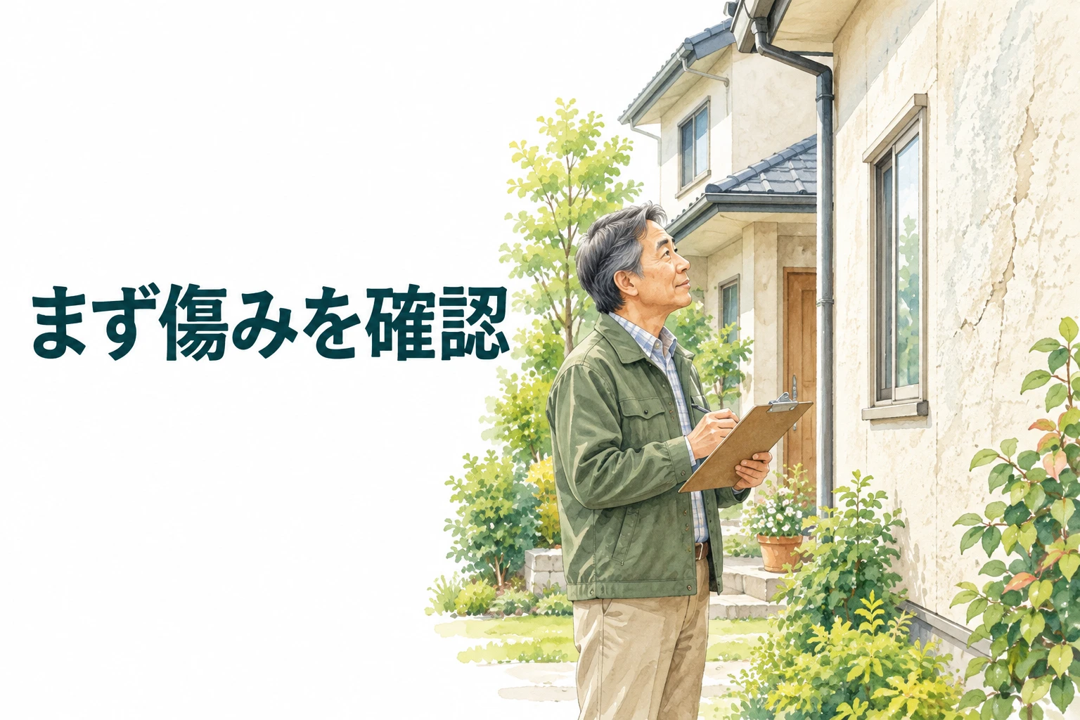 外壁塗装：まず傷みを確認