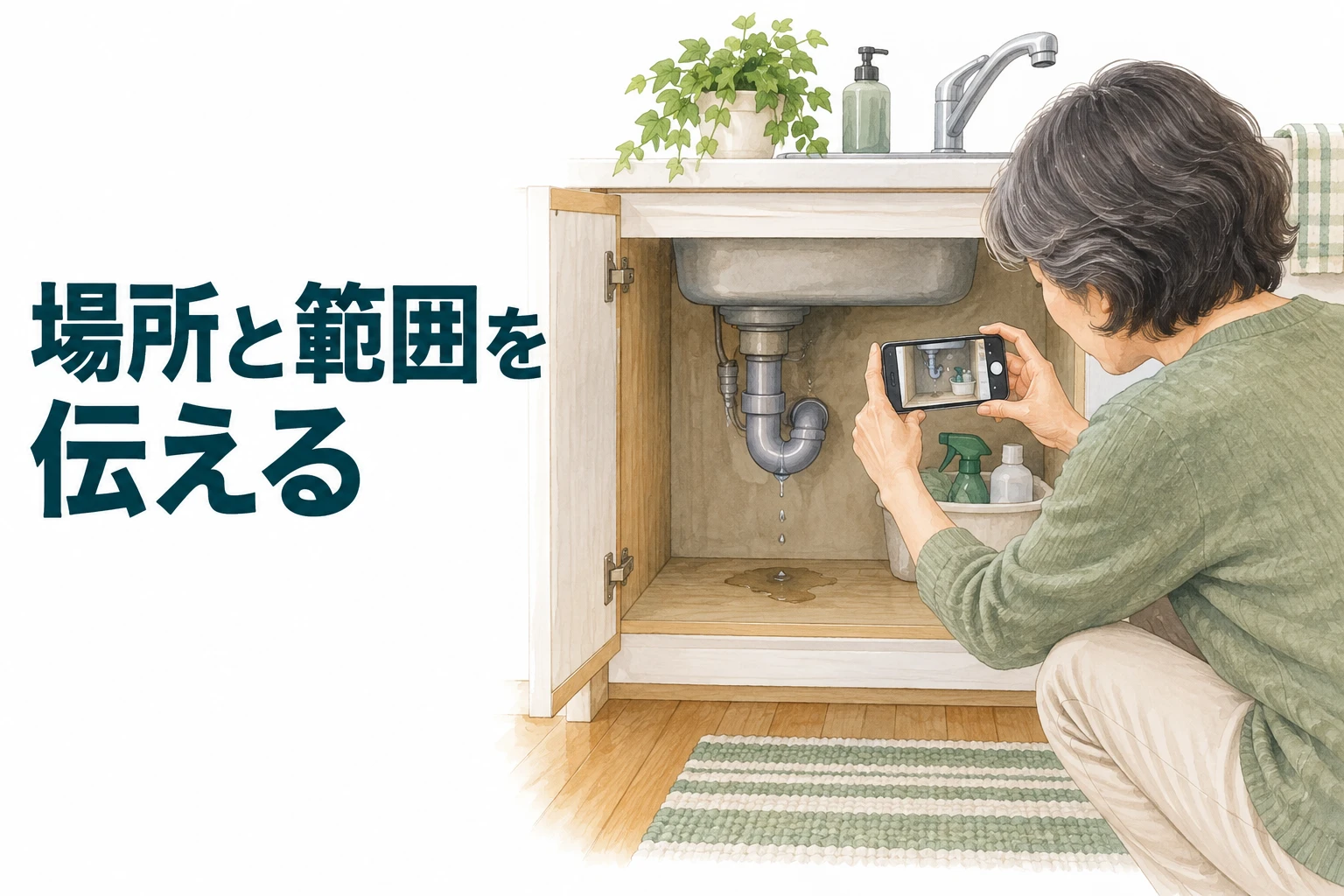水漏れ 修理 費用：場所と範囲を伝える