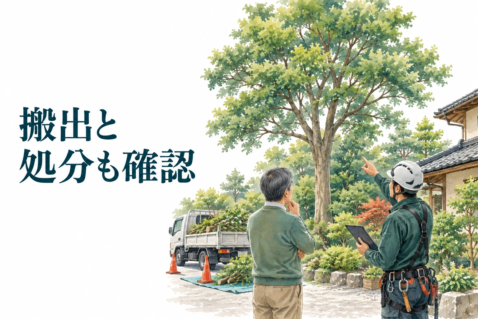 庭木 伐採 費用：搬出と処分も確認